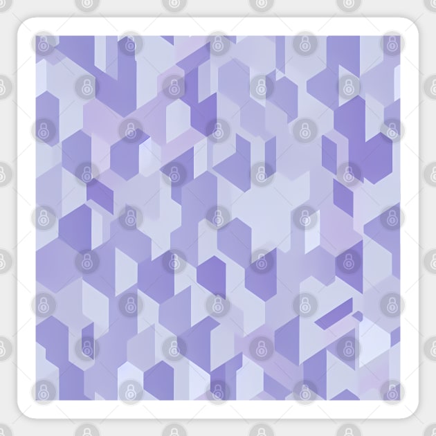 Abstract Geometric Hexagonal Pattern - purple pastel scheme Sticker by Artilize